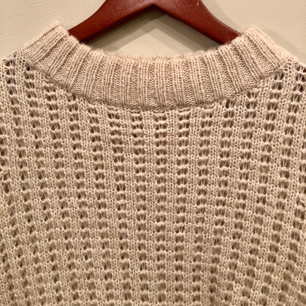 Anthropology Field Flower Waffle Knit Sweater - Picture 3 of 6